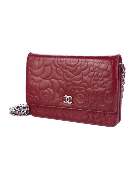 chanel camellia wallet on chain